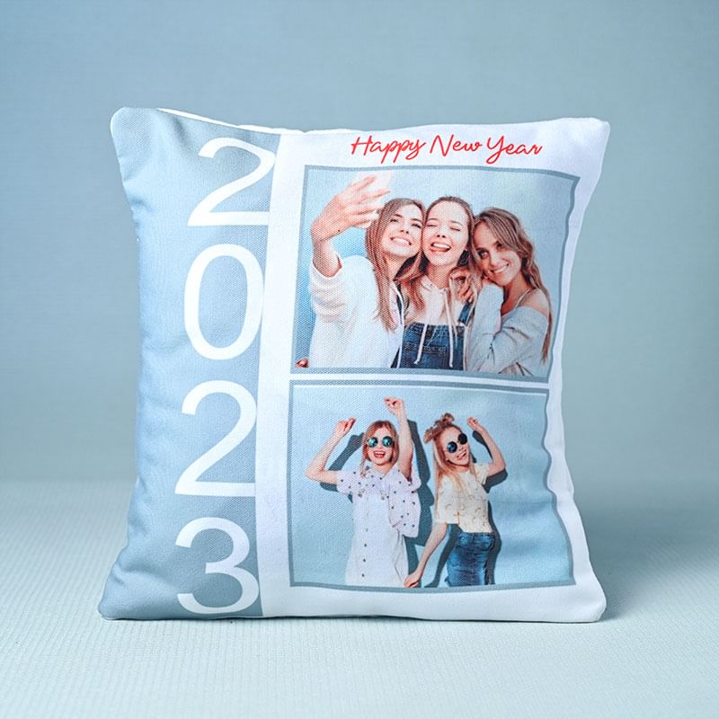 Customized Collage Cover - Personalised Cushion Cover for New Year