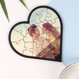 Customized Heart Puzzle Gift