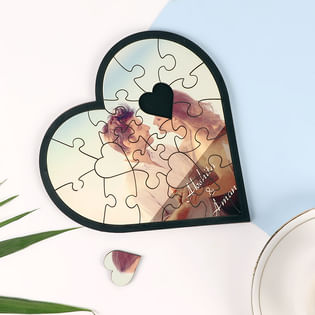 Customized Heart Puzzle Gift