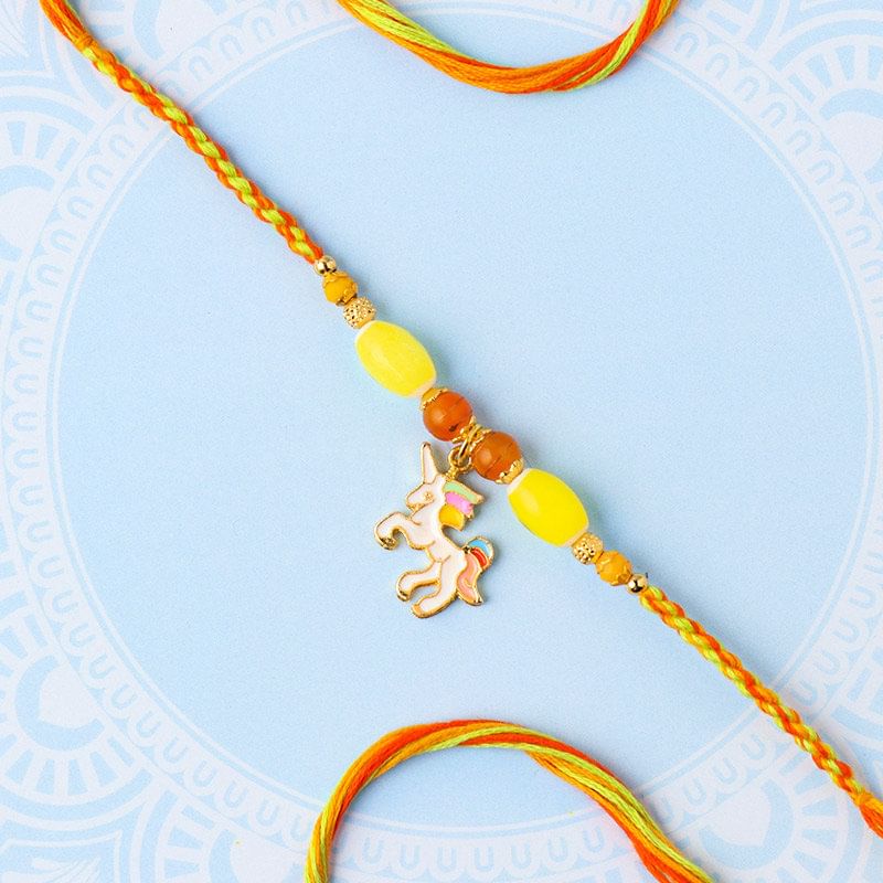 Cute and Colourful Unicorn Rakhi for Kids