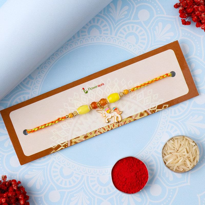 Colourful Unicorn kids rakhi