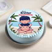 Cute Brothers Day Cake For Best Bro