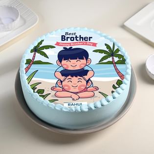 Cute Brothers Day Cake For Best Bro