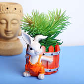Cute Bunny Vase With Plant