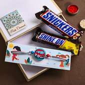 Cute Car Rakhi with Chocolates