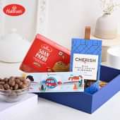 Buy One Cute Car Rakhi Online - Cute Car Rakhi With Soan Papdi n Choco Almonds