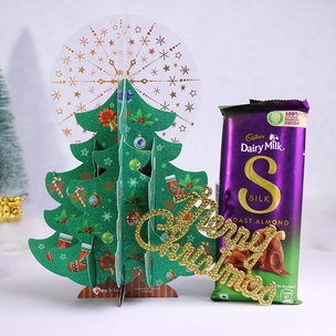 Cute Christmas Tree With Chocolate