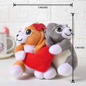 Cute Couple Puppies Small 5 Inch soft toy for valentine