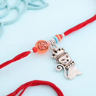 Cute Crowned Cat Kids Rakhi