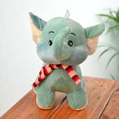 Front View of Cute Cuddly Elephant Soft Toy