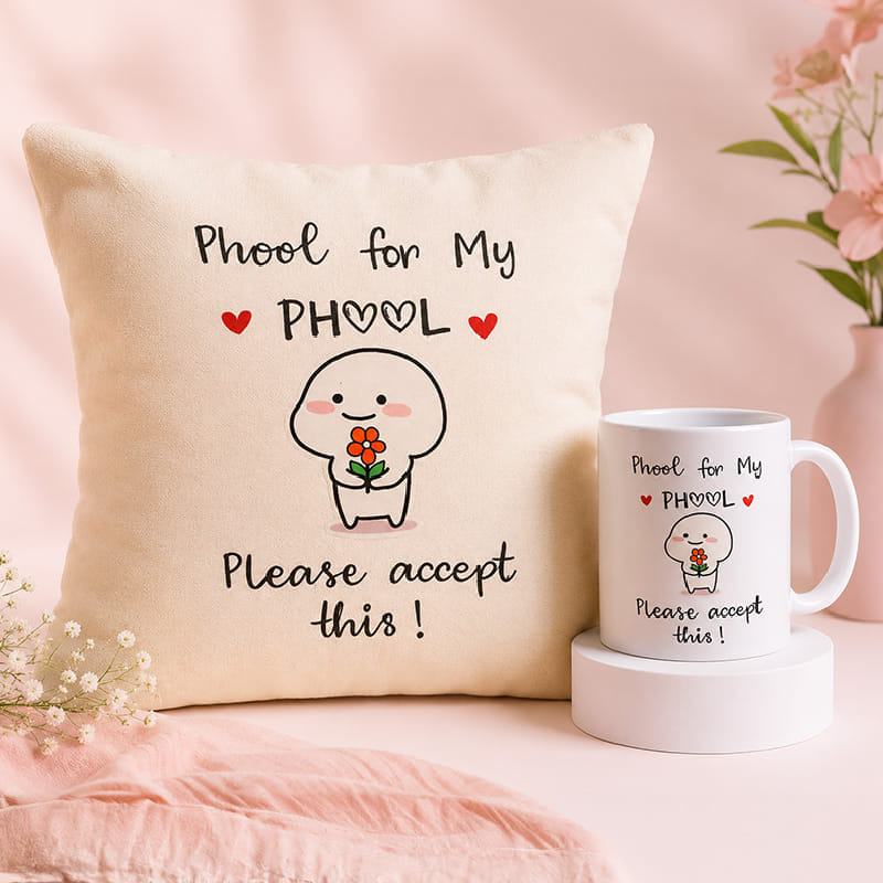 Cute Cushion & Mug Gift Combo for Your Phool