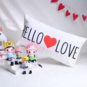 Cute Family Dolls With Love Pillow