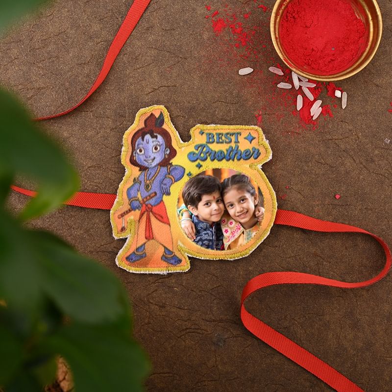 Cute Krishna Custom Rakhi - One Cute Krishna Personalised Rakhi