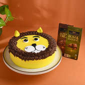 Cute Lion Cake With Chocolates