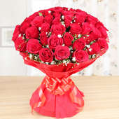 Bouquet of 50 red roses - Part of Cute Love Essentials