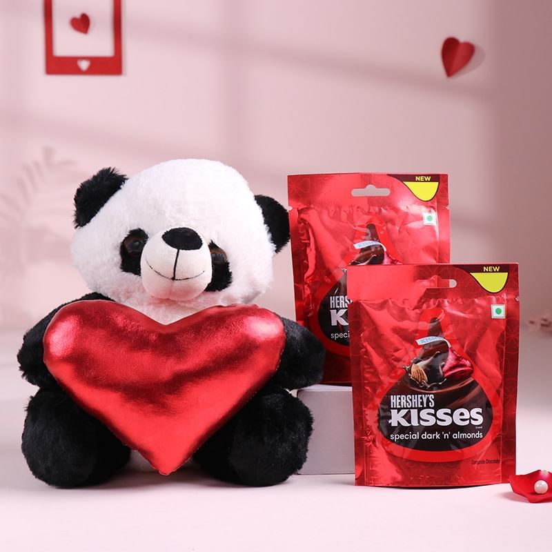 Cute Panda With Chocolates