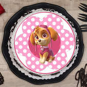 Cute Pink Puppy Cake for Kids Birthday