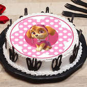 Pink Puppy Birthday Cake For Kids 