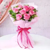 Blushing Pink Roses Bouquet