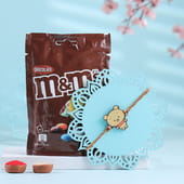 Cute Pooh Bear Rakhi With Chocolates-Netherlands