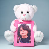 Cute teddy with Photo frame