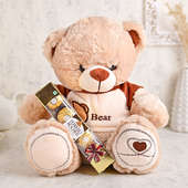 Cute Teddy N Rocher Combo- Return rakhi gift for sister