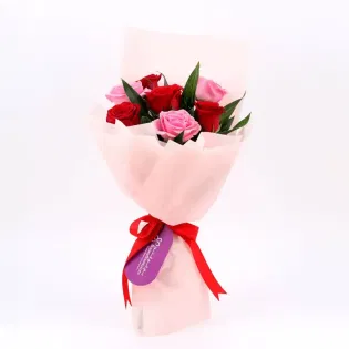 Red N Pink Rose Bouquet