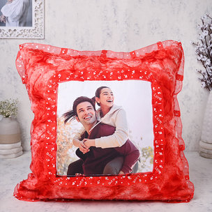 Personalised Love square pillow - Birthday Gift For Wife