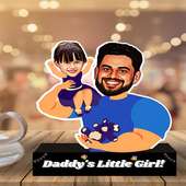 Dad N Daughter Love Caricature