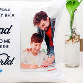 Personalised photo cushion for dad