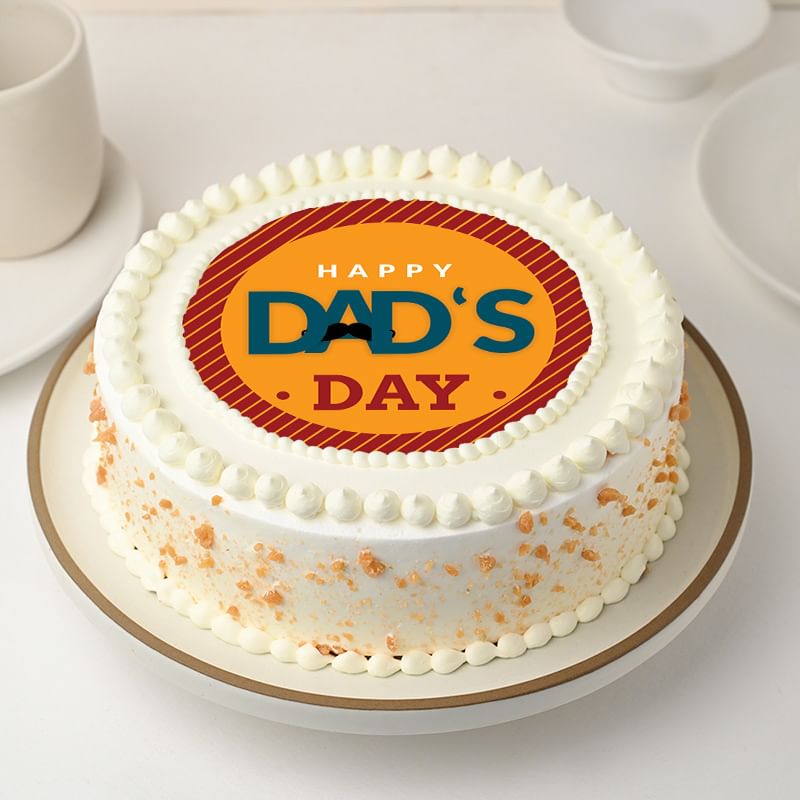 Dad Day Butterscotch Photo Cake