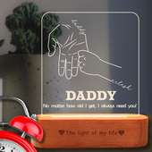 Daddy Love Personalised Acrylic Lamp