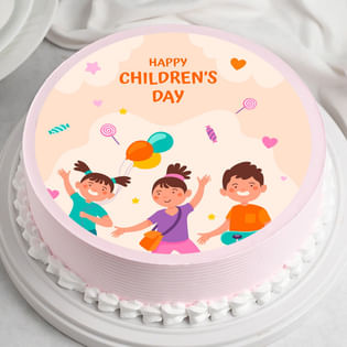 Dainty Childrens Day Poster Cake