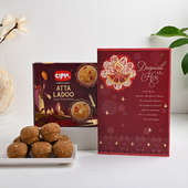 Send Dainty Om Sweets Atta Laddoo With Diwali Greeting