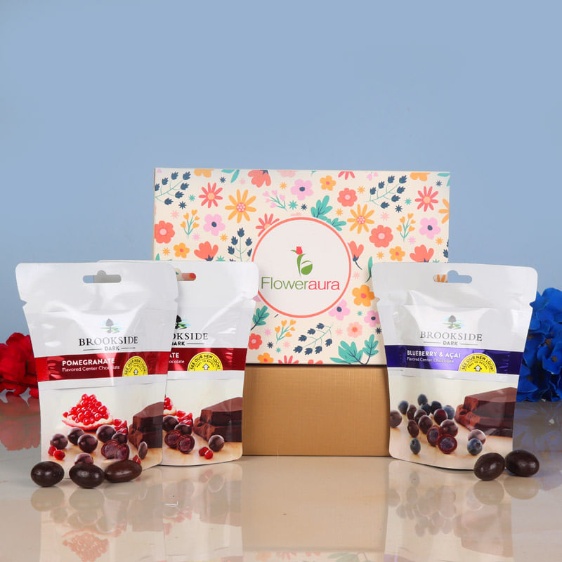 Front View of Dark Chocolate Diwali Dhamaka Signature Box