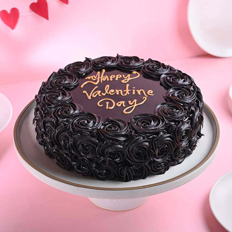 Happy Valentines Day Truffle Chocolate Cake