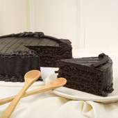 Sliced view of Chocolate Cake