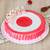 Strawberry Cake with Centered Filled