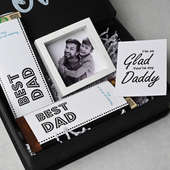 Dad Hamper with photo frame and greeting card