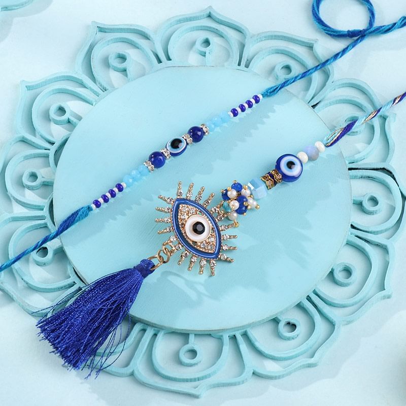 Dazzling Evil Eye Bhaiya Bhabhi Rakhis