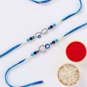 Two Infinity Evil Eye Rakhis