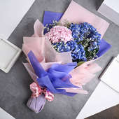 Dazzling Hydrangeas Flower Bouquet Online