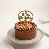 Decadent Happy Birthday Chocolate Butterscotch Cake