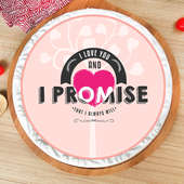 Decadent Promise Day Cake - Valentine Promise Day Gifts