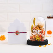 Decorated Ganesh Idol With Rakhi