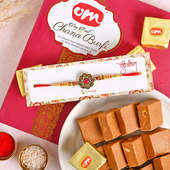 Rakhi with Chana Burfi sweets - Online Rakhi