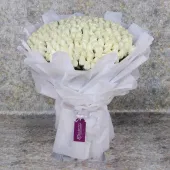 Eternal White Rose Bouquet