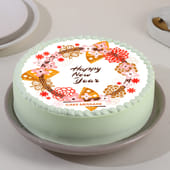 Delicious New Year Butterscotch Poster Cake