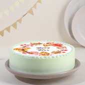 Delicious New Year Butterscotch Poster Cake