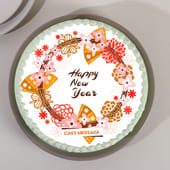 Delicious New Year Butterscotch Poster Cake